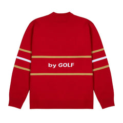 San Francisco 49ers GOLF WANG Jacquard Pullover Sweater - Scarlet on sale