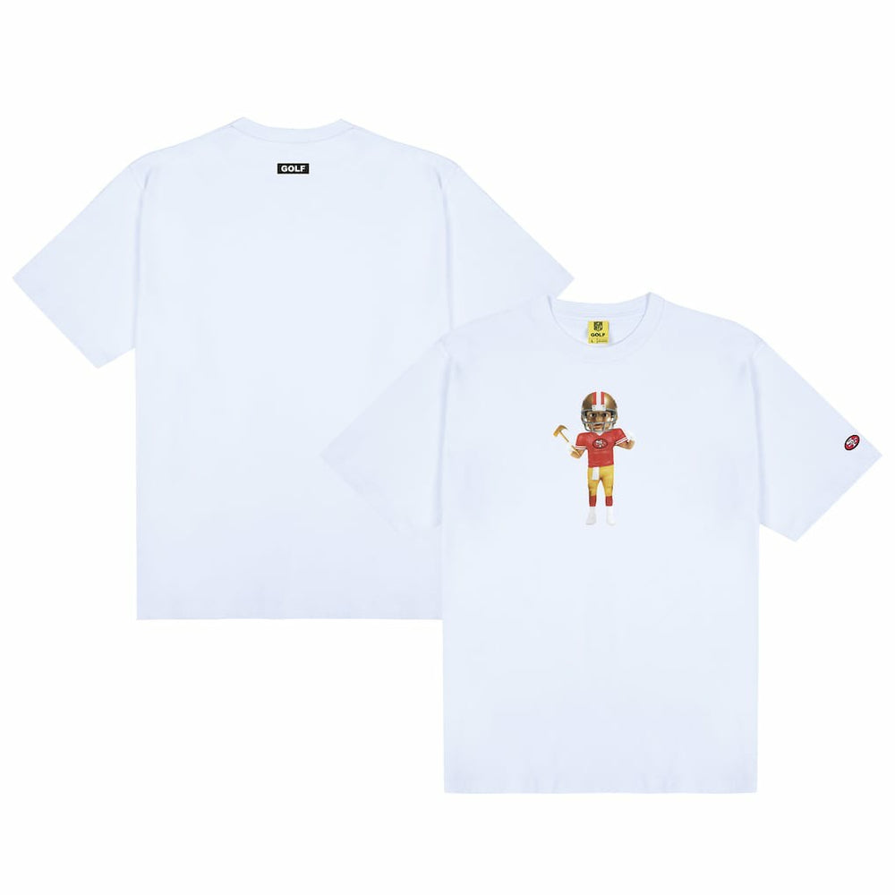 San Francisco 49ers GOLF WANG Bobblehead T-Shirt - White sale