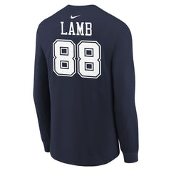CeeDee Lamb Dallas Cowboys Youth Player Name & Number Long Sleeve T-Shirt - Navy discount