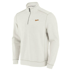Baltimore Orioles Tommy Bahama Sport Tobago Bay Tri-Blend Half-Zip Sweatshirt Cream