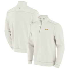 San Diego Padres Tommy Bahama Sport Tobago Bay Tri-Blend Half-Zip Sweatshirt Cream
