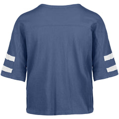 Detroit Lions '47 Women's Premier Scout Cropped V-Neck T-Shirt - Blue on sale