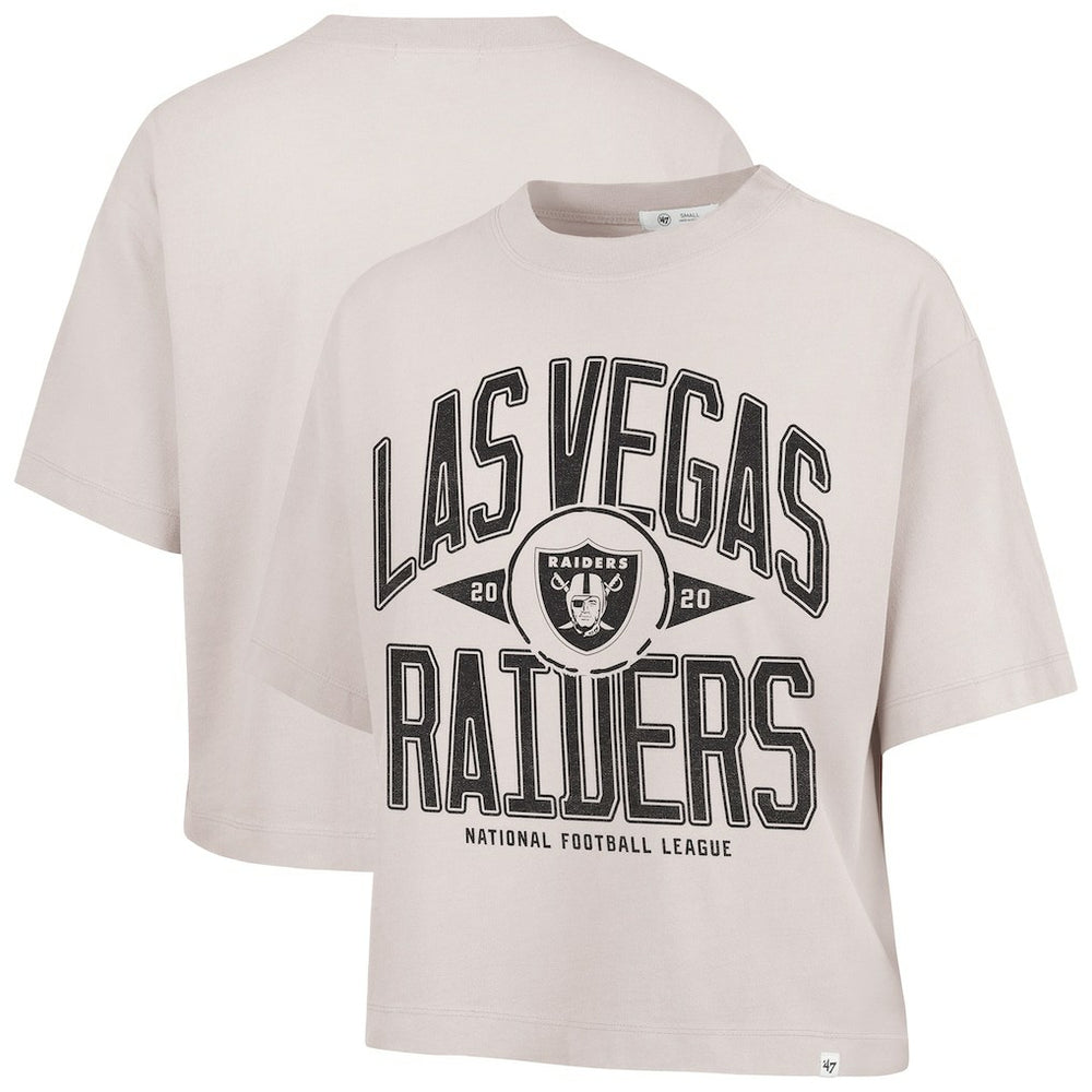 Las Vegas Raiders '47 Women's Cropped Windthrow Ravine T-Shirt - Natural outlet