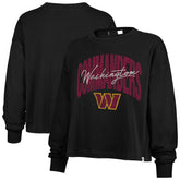Washington Commanders '47 Women's Muse Sydney Long Sleeve Cropped T-Shirt - Black cheap