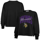 Minnesota Vikings '47 Women's Muse Sydney Long Sleeve Cropped T-Shirt - Black cheap