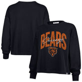 Chicago Bears '47 Women's Muse Sydney Long Sleeve Cropped T-Shirt - Navy discount