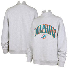 Miami Dolphins '47 Women's Vantage Mock Neck Pullover Sweatshirt - Heather Gray cheap