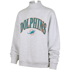 Miami Dolphins '47 Women's Vantage Mock Neck Pullover Sweatshirt - Heather Gray cheap