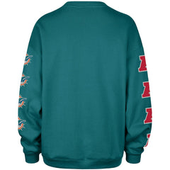 Miami Dolphins '47 Women's Go Big Oversized Pullover Sweatshirt - Aqua discount
