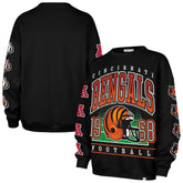 Cincinnati Bengals '47 Women's Go Big Oversized Pullover Sweatshirt - Black outlet