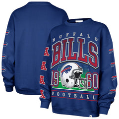 Buffalo Bills '47 Women's Go Big Oversized Pullover Sweatshirt - Royal outlet