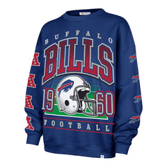 Buffalo Bills '47 Women's Go Big Oversized Pullover Sweatshirt - Royal outlet