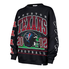 Houston Texans '47 Women's Go Big Oversized Pullover Sweatshirt - Navy sale
