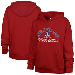 New England Patriots '47 Women's Whirlwind Naomi Pullover Hoodie - Red discount