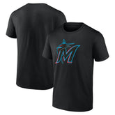 Miami Marlins Profile Big & Tall Primary Logo T-Shirt Black