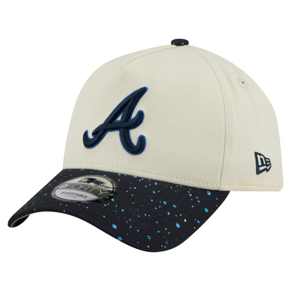 Atlanta Braves Speckle A-Frame 9FORTY Adjustable Hat Cream