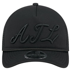 Atlanta Braves City Initial 9FORTY A-Frame M-Crown Adjustable Trucker Hat Black