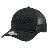Los Angeles Angels City Initial 9FORTY A-Frame M-Crown Adjustable Trucker Hat Black