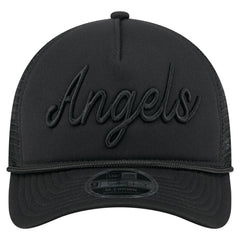 Los Angeles Angels City Initial 9FORTY A-Frame M-Crown Adjustable Trucker Hat Black