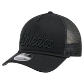 Athletics City Initial 9FORTY A-Frame M-Crown Adjustable Trucker Hat Black