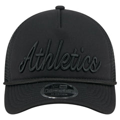 Athletics City Initial 9FORTY A-Frame M-Crown Adjustable Trucker Hat Black