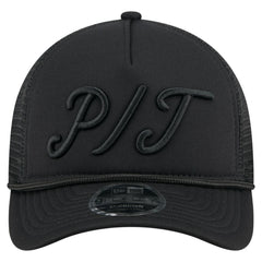 Pittsburgh Pirates City Initial 9FORTY A-Frame M-Crown Adjustable Trucker Hat Black