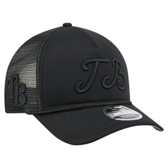 Tampa Bay Rays City Initial 9FORTY A-Frame M-Crown Adjustable Trucker Hat Black