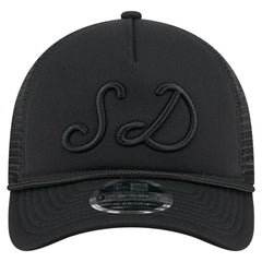 San Diego Padres City Initial 9FORTY A-Frame M-Crown Adjustable Trucker Hat Black