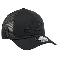 San Diego Padres City Initial 9FORTY A-Frame M-Crown Adjustable Trucker Hat Black