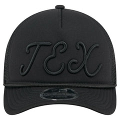 Texas Rangers City Initial 9FORTY A-Frame M-Crown Adjustable Trucker Hat Black
