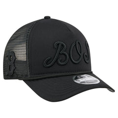 Boston Red Sox City Initial 9FORTY A-Frame M-Crown Adjustable Trucker Hat Black