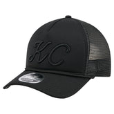 Kansas City Royals City Initial 9FORTY A-Frame M-Crown Adjustable Trucker Hat Black
