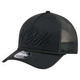New York Mets City Initial 9FORTY A-Frame M-Crown Adjustable Trucker Hat Black