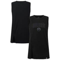 Edmonton Oilers Levelwear Women's Influx Darkmoon Tank Top - Black Tank Top