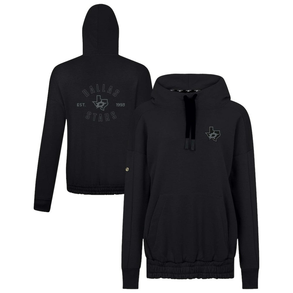 Dallas Stars Levelwear Women's Waterfall Nightfall Pullover Hoodie - Black Hoodies