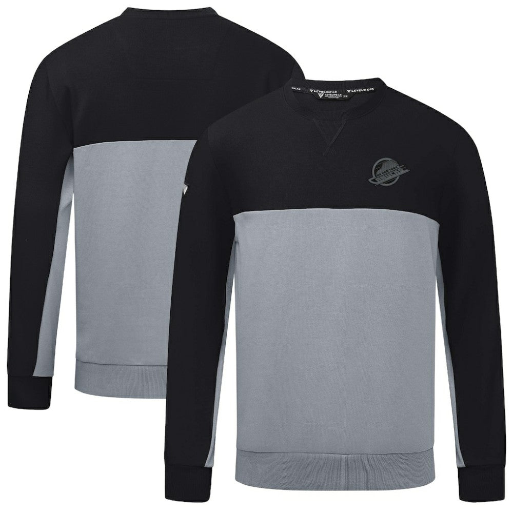 Vancouver Canucks Levelwear Legacy Nightfall Pullover Sweatshirt - Black/Gray Sweatshirts
