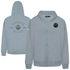 Edmonton Oilers Levelwear Uphill Abyssal Full-Zip Hoodie - Gray Hoodies