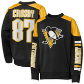 Sidney Crosby Pittsburgh Penguins Outerstuff Youth Best Defense Name & Number Crewneck Sweatshirt - Black Sweatshirts