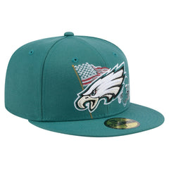 Philadelphia Eagles New Era State Stitch 59FIFTY Fitted Hat - Midnight Green cheap