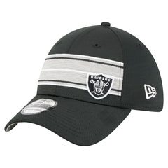Las Vegas Raiders New Era Stripes 39THIRTY Flex Hat - Black on sale
