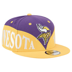 Minnesota Vikings New Era Split 9FIFTY Snapback Hat - Purple/Gold cheap
