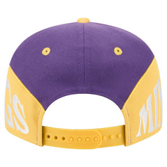 Minnesota Vikings New Era Split 9FIFTY Snapback Hat - Purple/Gold cheap
