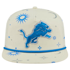 Detroit Lions New Era Celestial Golfer Snapback Hat - Cream online