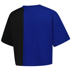 Chicago Cubs Women's Upcycled Colorblocked Boxy Cropped T-Shirt Royal