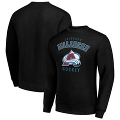 Colorado Avalanche Men's Starter Team Logo Fleece Pullover Sweatshirt - Black Sweatshirts