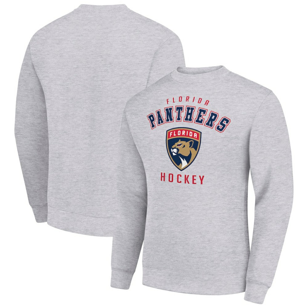 Florida Panthers Men's Starter Team Logo Fleece Pullover Sweatshirt - Heather Gray Sweatshirts
