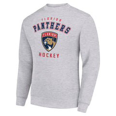 Florida Panthers Men's Starter Team Logo Fleece Pullover Sweatshirt - Heather Gray Sweatshirts