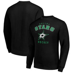 Dallas Stars Men's Starter Team Logo Fleece Pullover Sweatshirt - Black Sweatshirts