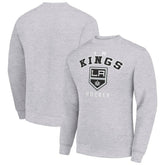 Los Angeles Kings Men's Starter Team Logo Fleece Pullover Sweatshirt - Heather Gray Sweatshirts