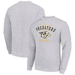 Nashville Predators Men's Starter Team Logo Fleece Pullover Sweatshirt - Heather Gray Sweatshirts